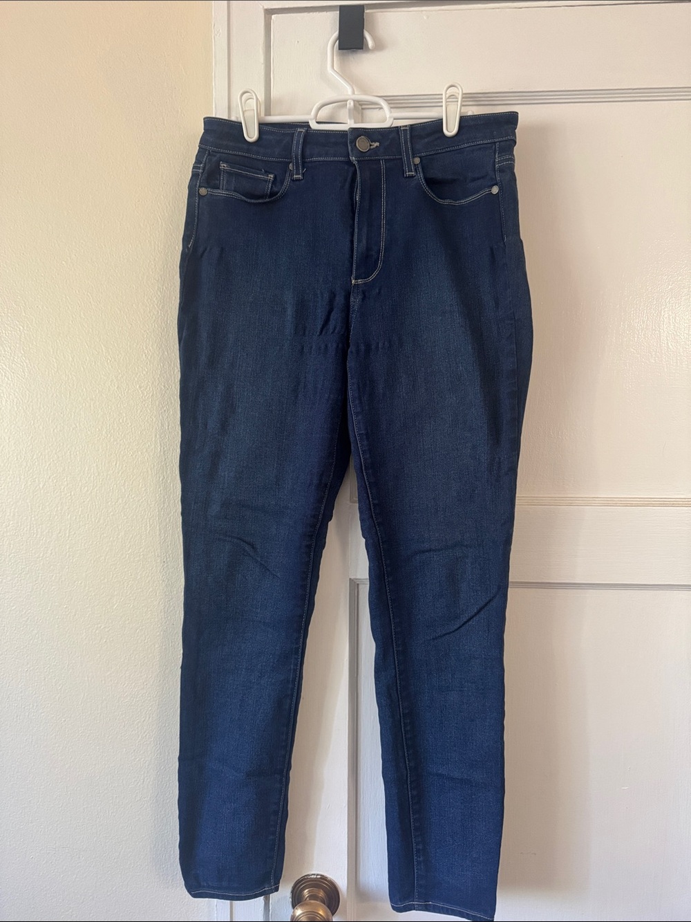 PAIGE Dark Blue Skinny Jeans - Slim Rise